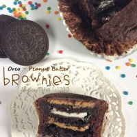 Oreo-Peanut Butter Brownies in Cups
